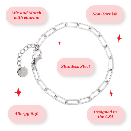 Paperclip Chain Bracelet - Colombian Charms Collection