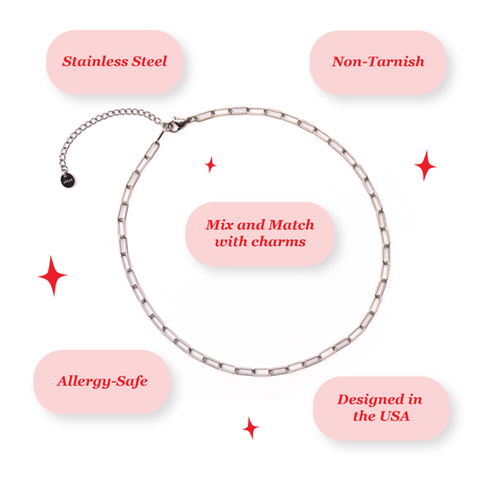 Paperclip Chain Necklace - Colombian Charms Collection